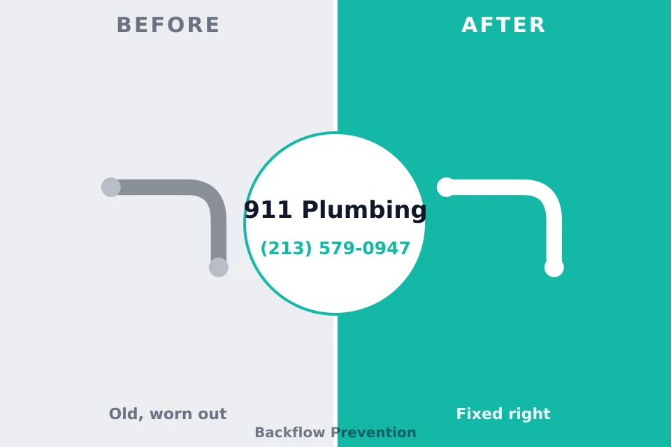 Before and after: plumbing repair Churchville, NY